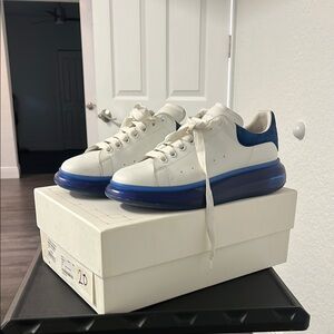 White and Blue Men's Alexander Mcqueens